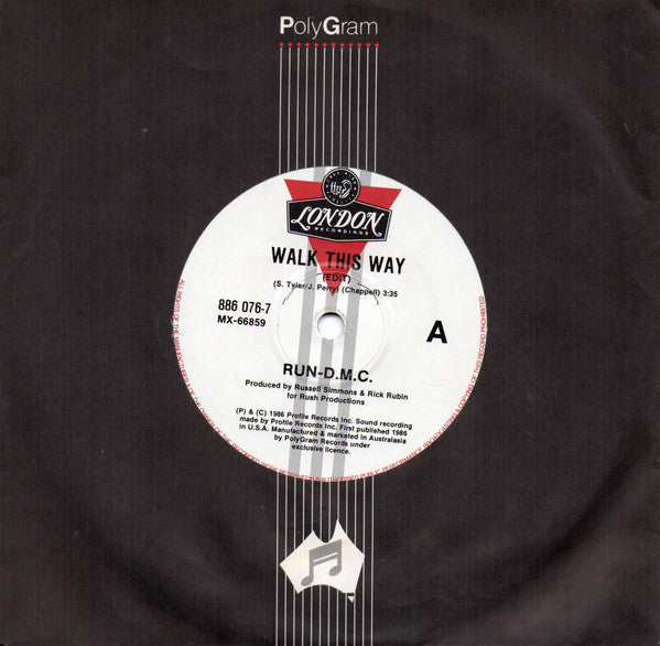 Run-DMC – Walk This Way 7" vinyl record, image 1 of 3