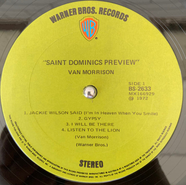 Van Morrison – Saint Dominic's Preview LP vinyl record, image 3 of 5