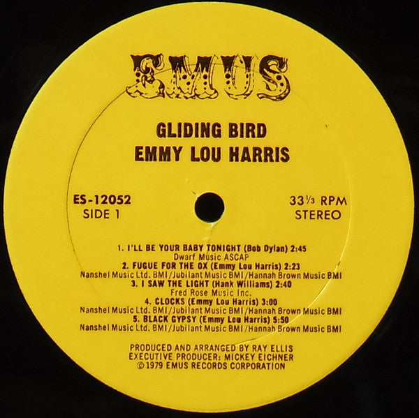 Emmylou Harris – Gliding Bird LP vinyl record, image 3 of 4