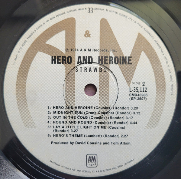 Strawbs – Hero And Heroine LP vinyl record, image 4 of 4