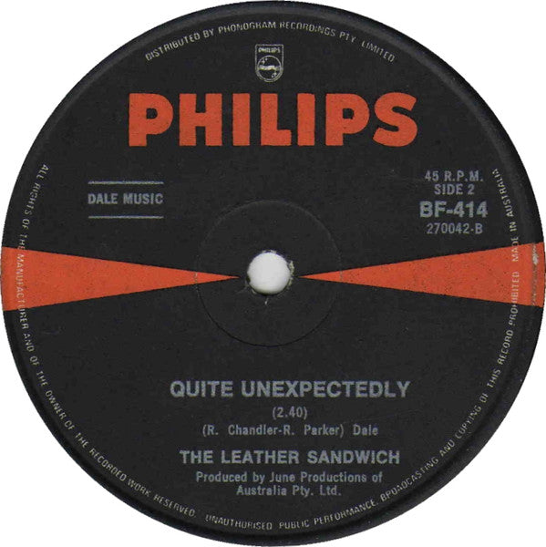 The Leather Sandwich – Kilroy Was Here 7" vinyl record, image 2 of 4