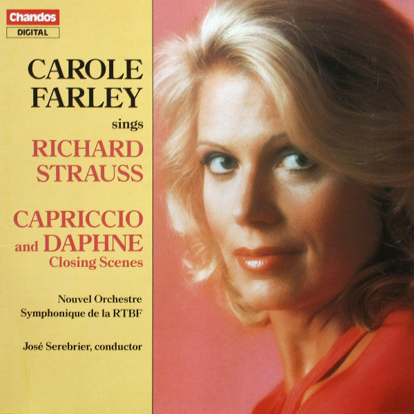 Carole Farley, Richard Strauss, Nouvel Orchestre Symphonique De La RTBF, Jose Serebrier – Capriccio And Daphne Closing Scenes LP vinyl record, image 1 of 4