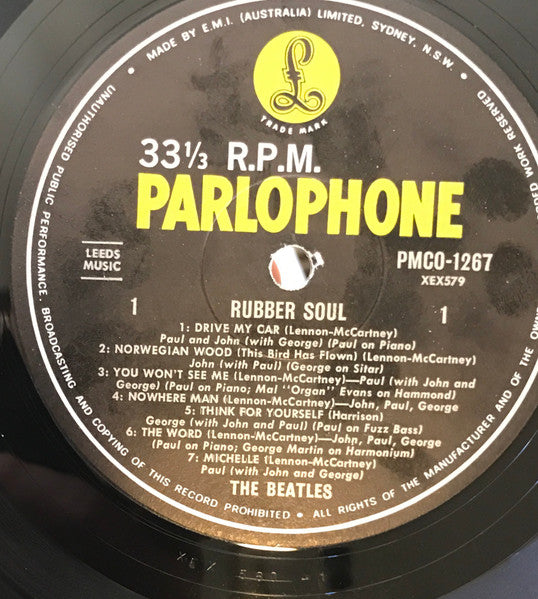 The Beatles – Rubber Soul LP vinyl record, image 3 of 4