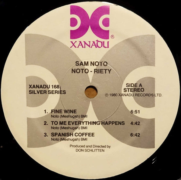 Sam Noto – Noto-Riety LP vinyl record, image 3 of 4