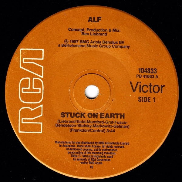 ALF – Stuck On Earth 7" vinyl record, image 3 of 4