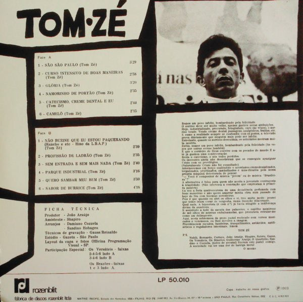 Tom Zé – Grande Liquidação LP vinyl record, image 2 of 5