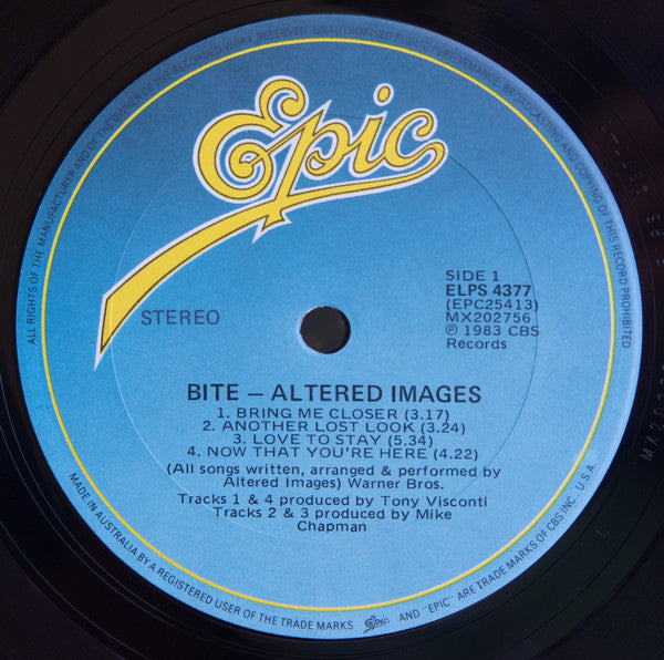 Altered Images – Bite LP vinyl record, image 3 of 6