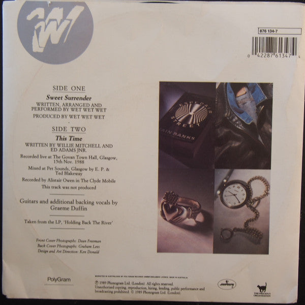 Wet Wet Wet – Sweet Surrender 7" vinyl record, image 2 of 4
