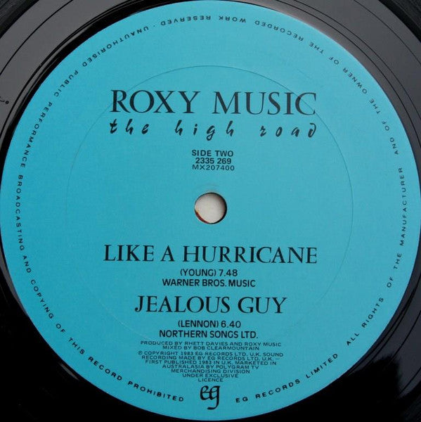 Roxy Music – The High Road LP vinyl record, image 4 of 4