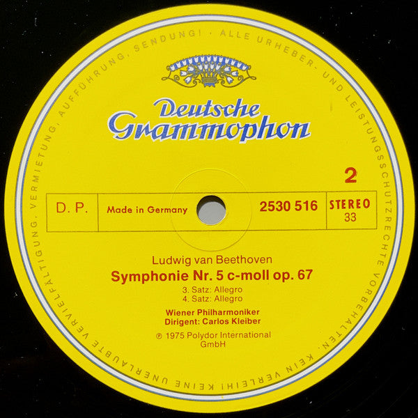 Ludwig van Beethoven, Wiener Philharmoniker, Carlos Kleiber – Symphonie Nr. 5 LP vinyl record, image 4 of 7