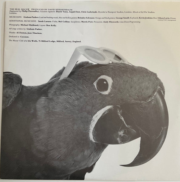 Graham Parker – The Real Macaw LP vinyl record, image 4 of 6