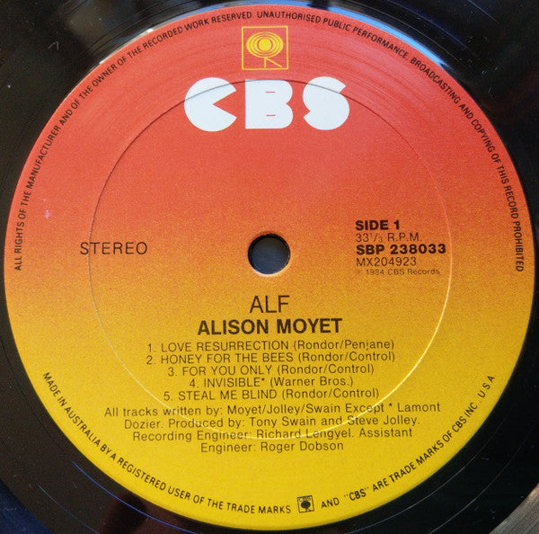 Alison Moyet – Alf LP vinyl record, image 5 of 7