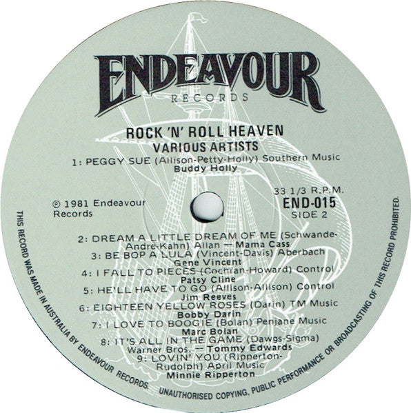Various – Rock-N-Roll Heaven LP vinyl record, image 4 of 5
