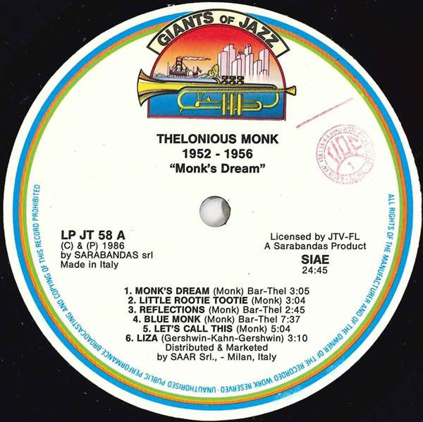 Thelonious Monk – Monk's Dream LP vinyl record, image 3 of 4