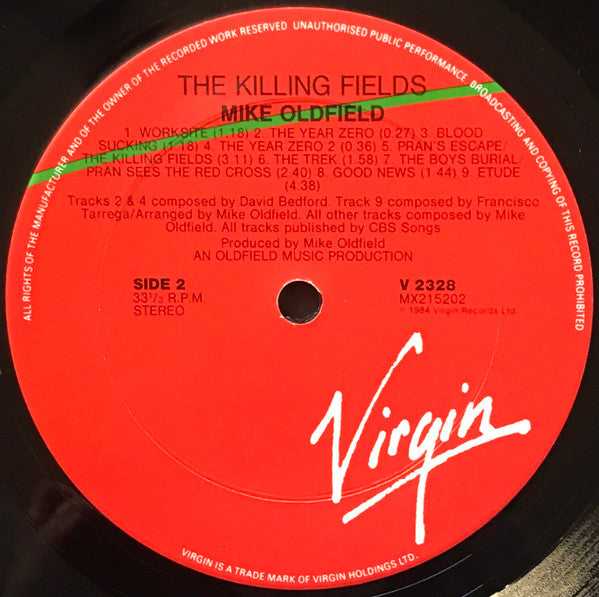 Mike Oldfield – The Killing Fields (Original Film Soundtrack) LP vinyl record, image 4 of 4