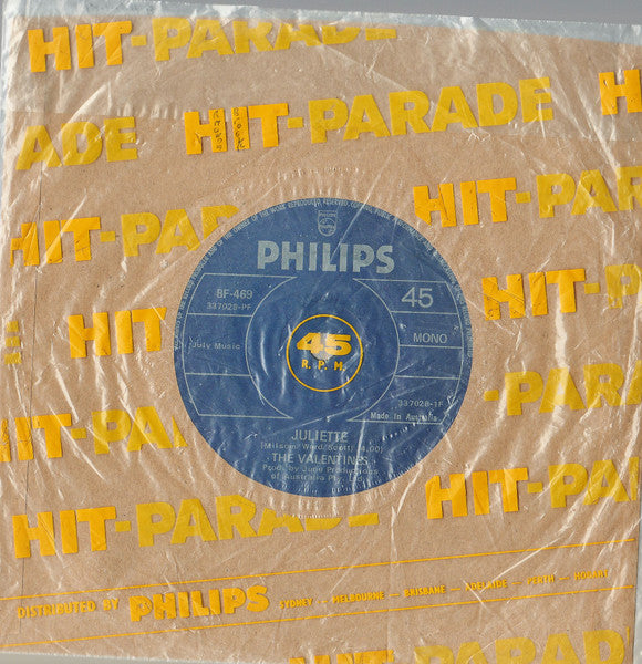 The Valentines – Juliette / Hoochie Coochie Billy 7" vinyl record, image 5 of 5