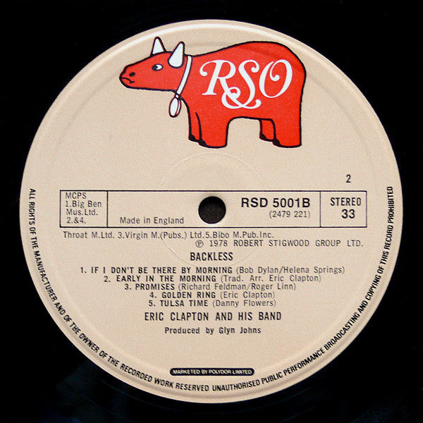 Eric Clapton – Backless LP vinyl record, image 7 of 7
