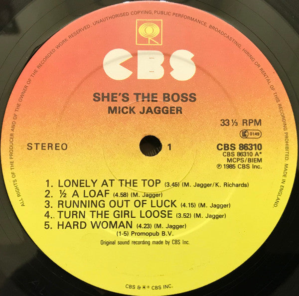 Mick Jagger – She's The Boss LP vinyl record, image 3 of 6