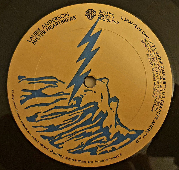 Laurie Anderson – Mister Heartbreak LP vinyl record, image 3 of 6