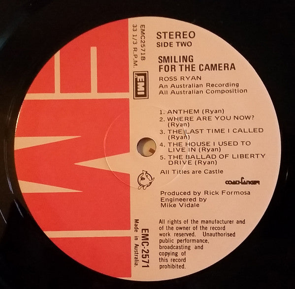 Ross Ryan – Smiling For The Camera LP vinyl record, image 4 of 6