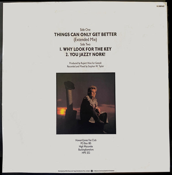 Howard Jones – Things Can Only Get Better (Extended Mix) 12" vinyl record, image 2 of 4