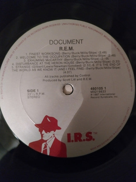 R.E.M. – Document LP vinyl record, image 5 of 6