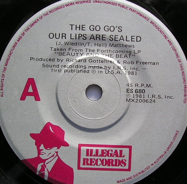 Go-Go's – Our Lips Are Sealed 7" vinyl record, image 1 of 3