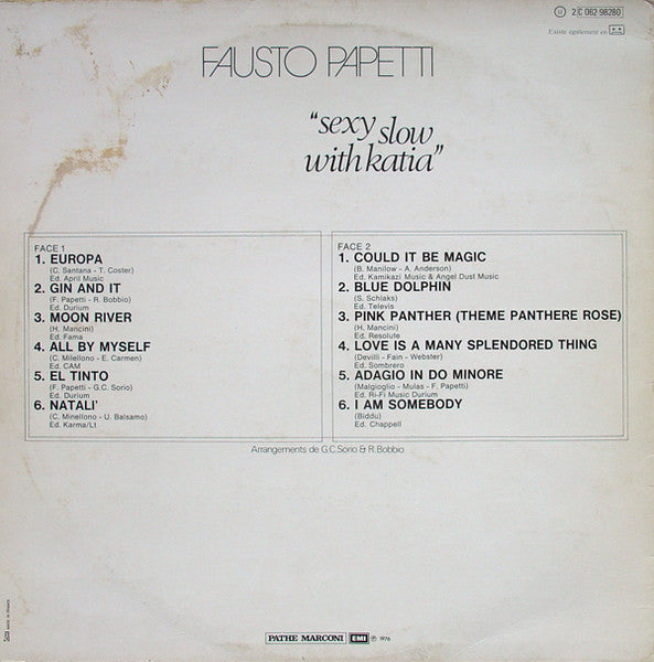 Fausto Papetti – Sexy Slow With Katia LP vinyl record, image 2 of 4