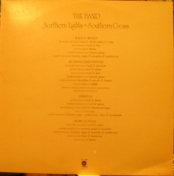 The Band – Northern Lights-Southern Cross LP vinyl record, image 5 of 6