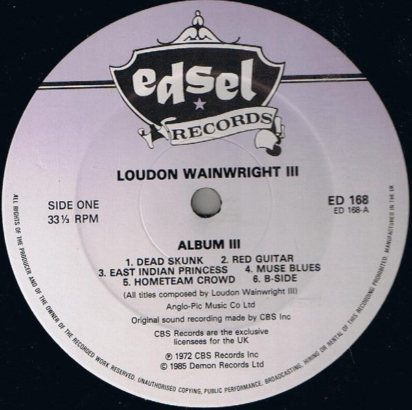 Loudon Wainwright III – Album III LP vinyl record, image 3 of 4