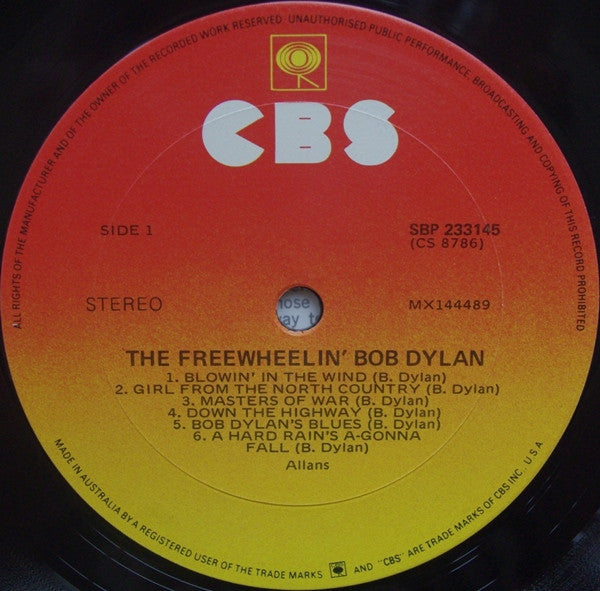 Bob Dylan – The Freewheelin' Bob Dylan LP vinyl record, image 3 of 4