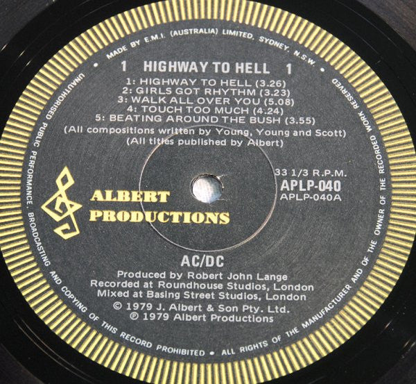 AC/DC – Highway To Hell LP vinyl record, image 3 of 4