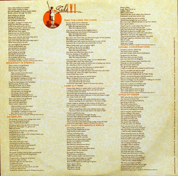 Supertramp – Breakfast In America LP vinyl record, image 6 of 7