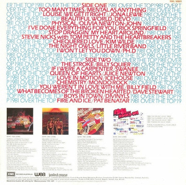 Various – 1981 Over The Top LP vinyl record, image 2 of 6