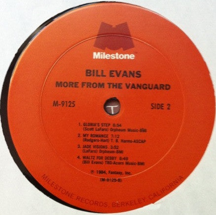 Bill Evans – More From The Vanguard LP vinyl record, image 4 of 4