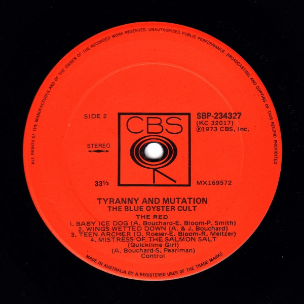 Blue Öyster Cult – Tyranny And Mutation LP vinyl record, image 4 of 4