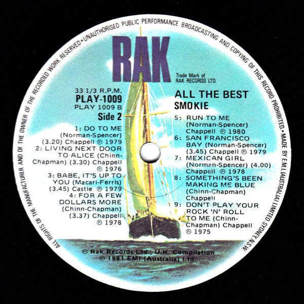 Smokie – All The Best LP vinyl record, image 4 of 4