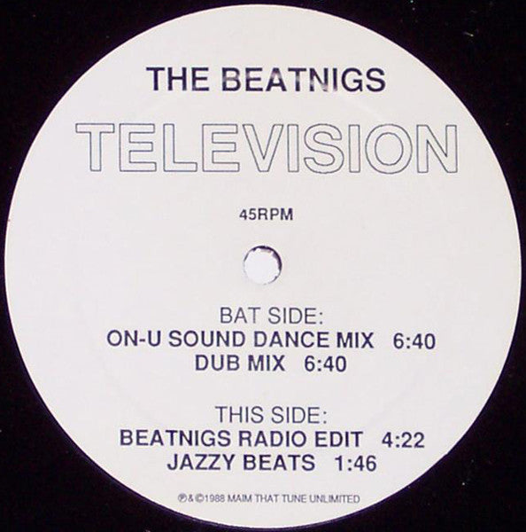 The Beatnigs – Television 12" vinyl record, image 3 of 3
