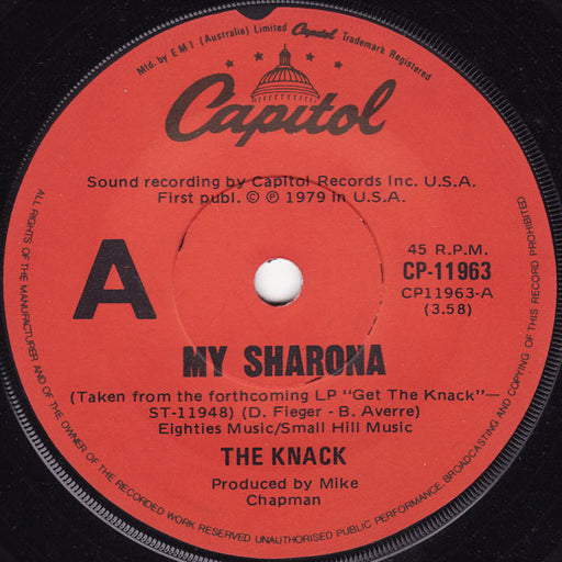 The Knack – My Sharona 7" vinyl record, image 1 of 2