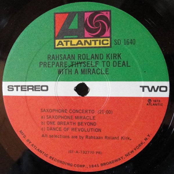 Roland Kirk – Prepare Thyself To Deal With A Miracle LP vinyl record, image 4 of 4