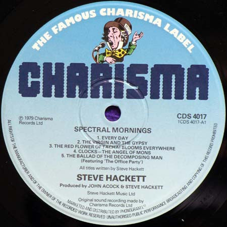 Steve Hackett – Spectral Mornings LP vinyl record, image 3 of 4