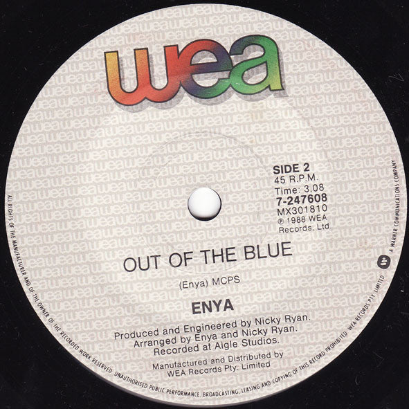 Enya – Orinoco Flow 7" vinyl record, image 2 of 4