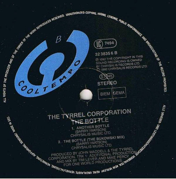 The Tyrrel Corporation – The Bottle 12" vinyl record, image 3 of 3