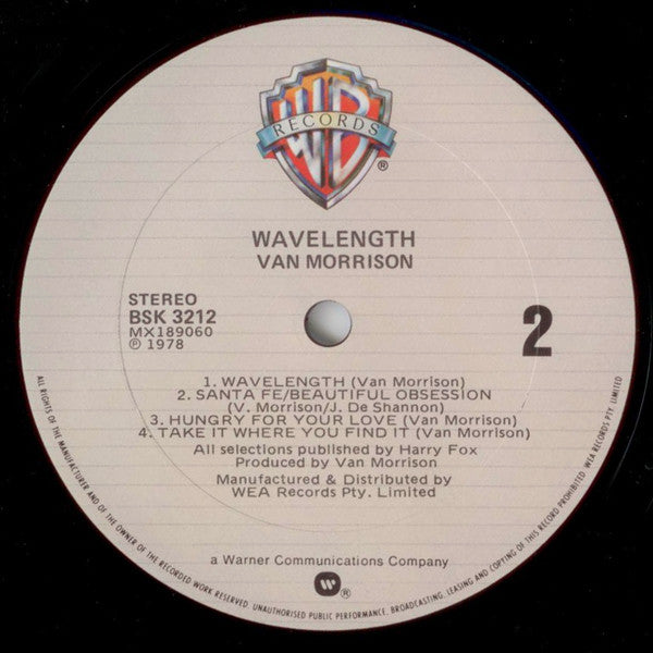 Van Morrison – Wavelength LP vinyl record, image 4 of 6