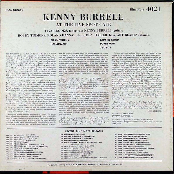 Kenny Burrell, Art Blakey – On View At The Five Spot Cafe LP vinyl record, image 2 of 4