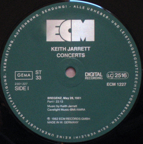 Keith Jarrett – Concerts LP vinyl record, image 3 of 6
