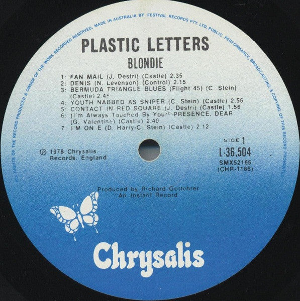 Blondie – Plastic Letters LP vinyl record, image 3 of 4