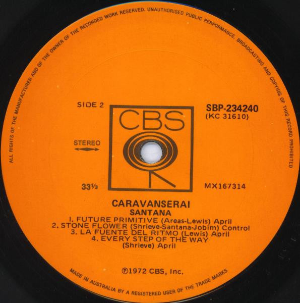 Santana – Caravanserai LP vinyl record, image 4 of 4