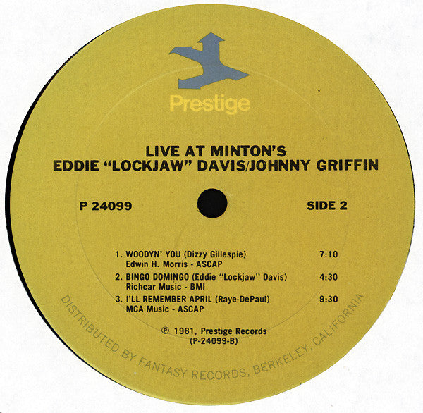 Eddie "Lockjaw" Davis, Johnny Griffin – Live At Minton's (2xLP) LP vinyl record, image 6 of 8