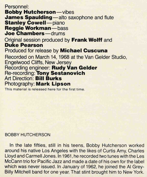 Bobby Hutcherson – Patterns LP vinyl record, image 5 of 5